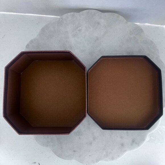 Octagon Chocolate Gold Nesting Gift Boxes Set Of 5 Empty By Broadway Basketeers - Picture 4 of 7